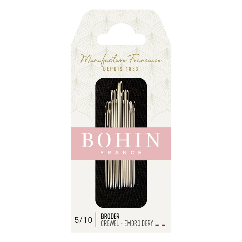 Bohin Embroidery Needles Assorted Sizes 5–10 (00769)