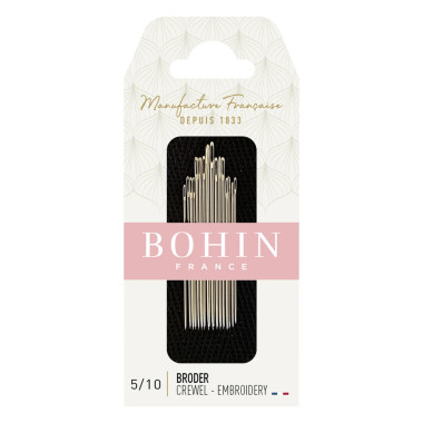Bohin Embroidery Needles Assorted Sizes 5–10 (00769)