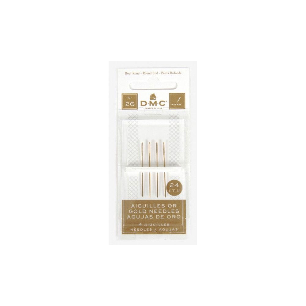 Gold-plated cross stitch needles No. 26 DMC 6129/6 Gold-plated cross stitch needles No. 26 DMC 6129/6