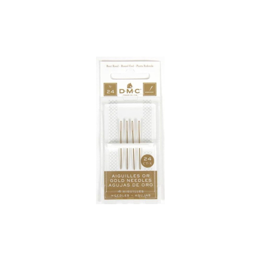 Gold-plated cross stitch needles No. 24 DMC 6130/6