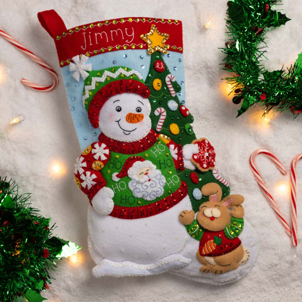 Bucilla ® Seasonal - Felt - Stocking Kits - Festive Sweater Christmas - 89541E
