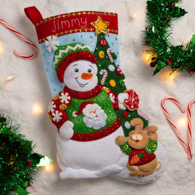 Bucilla ® Seasonal - Felt - Stocking Kits - Festive Sweater Christmas - 89541E