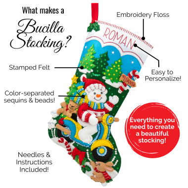 Bucilla ® Seasonal - Felt - Stocking Kits - Festive Sweater Christmas - 89541E