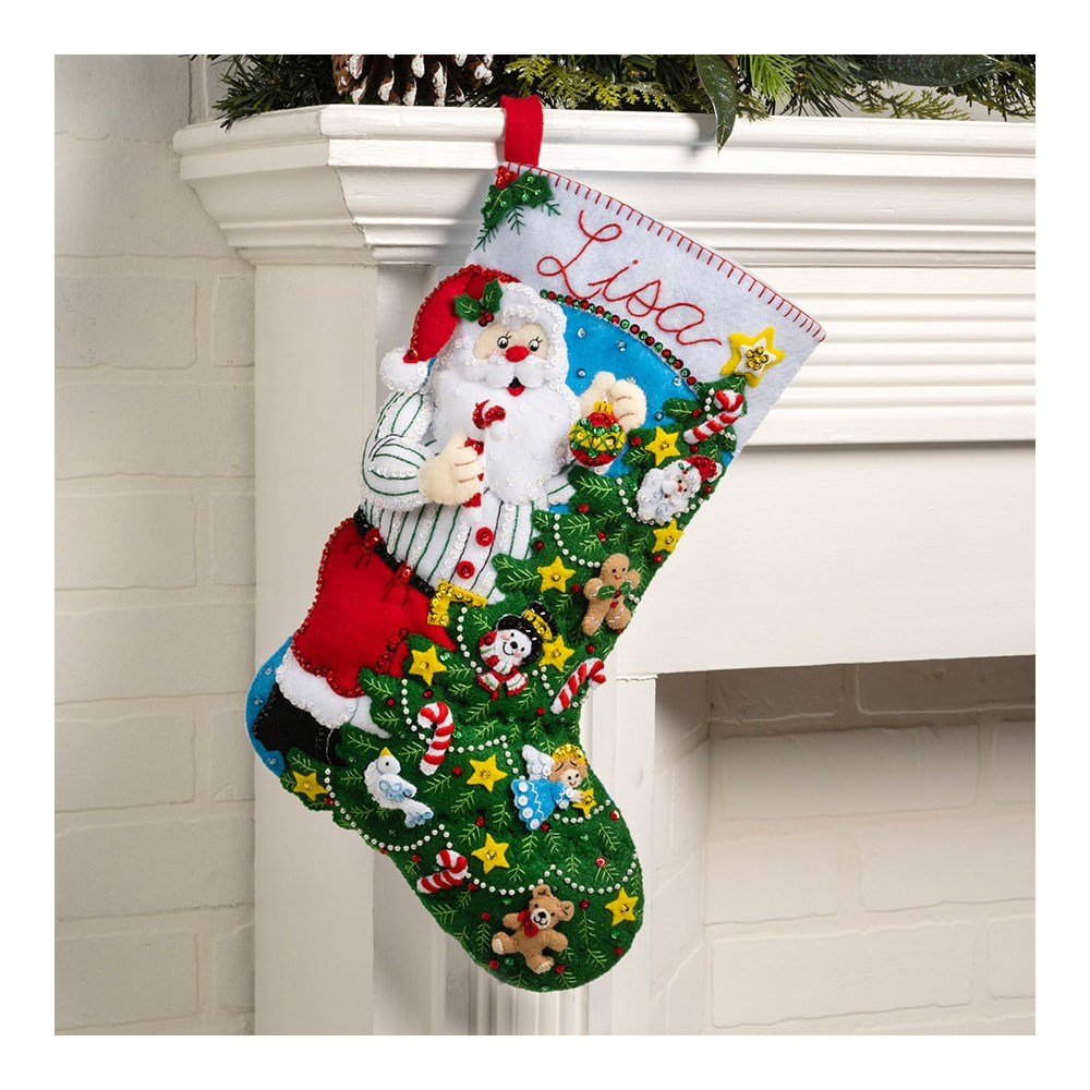 Bucilla ® Seasonal - Felt - Stocking Kits - Trimming the Tree Santa - 89564E