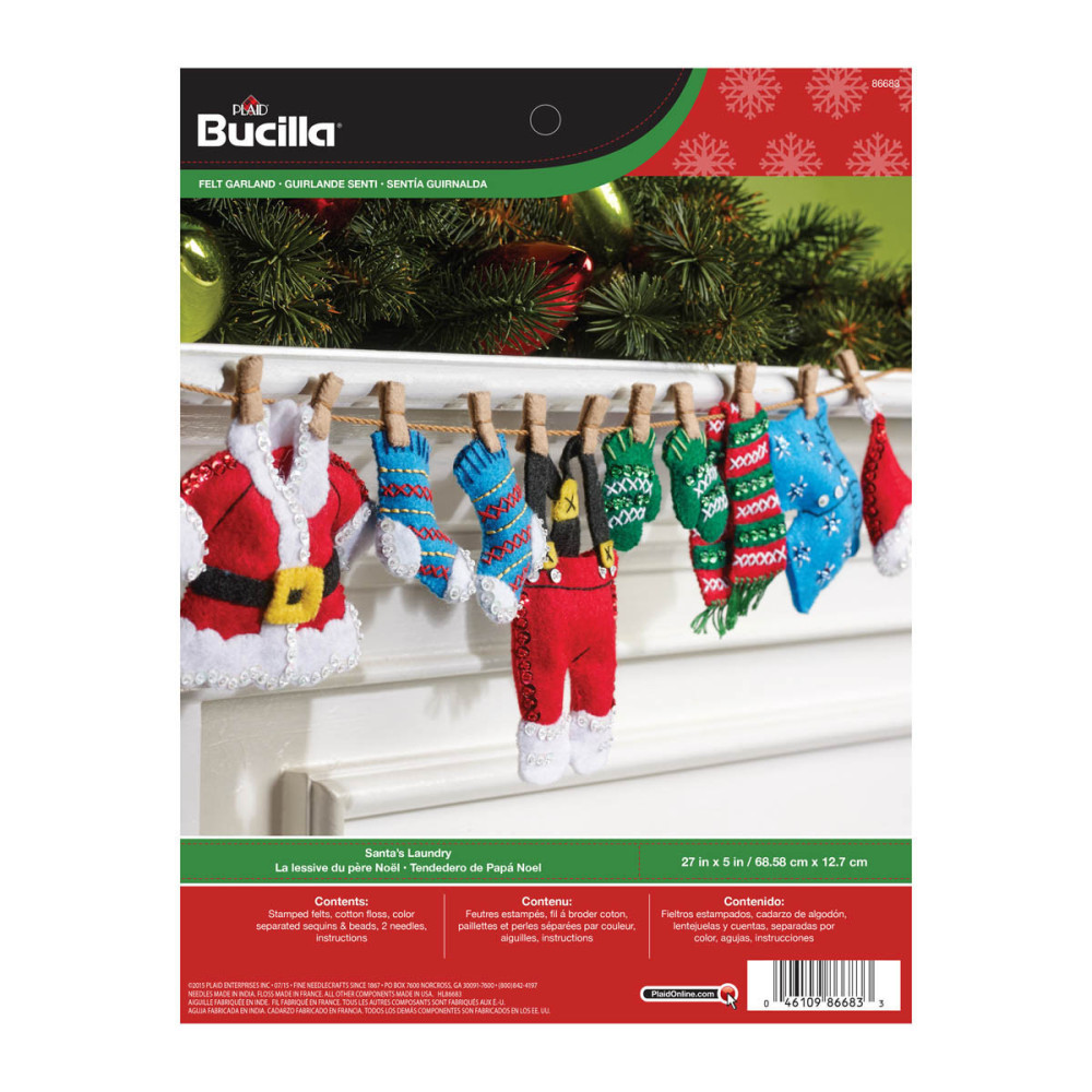 Набір для фетрової аплікації Home Decor - Arctic Santa Bucilla 86653