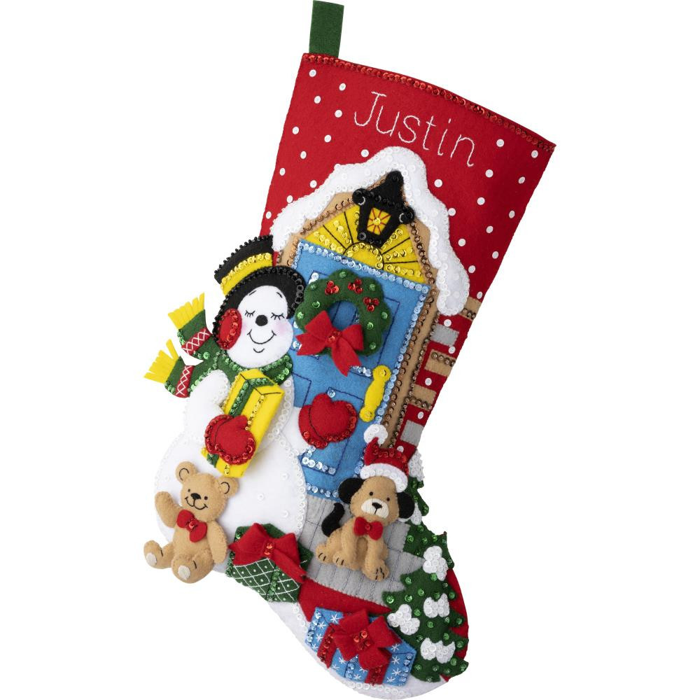 Bucilla ® Seasonal - Felt - Stocking Kits - Gifting Snowman - 89533E Bucilla ® Seasonal - Felt - Stocking Kits - Gifting Snowman - 89533E