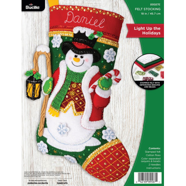 Bucilla ® Seasonal - Felt - Stocking Kits - Light Up The Holidays 89587E