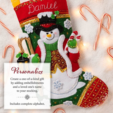 Bucilla ® Seasonal - Felt - Stocking Kits - Light Up The Holidays 89587E