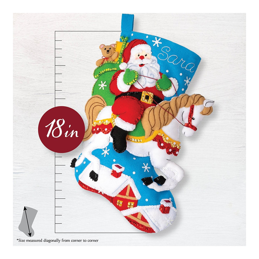 Набор для фетровой аппликации Bucilla - Stocking Kits - Seasonal - Felt - Holiday Horse Ride 89589E