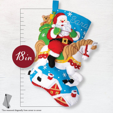 Набор для фетровой аппликации Bucilla - Stocking Kits - Seasonal - Felt - Holiday Horse Ride 89589E