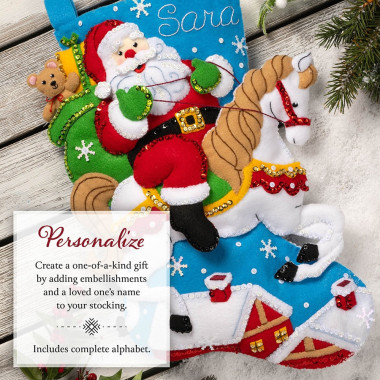 Набор для фетровой аппликации Bucilla - Stocking Kits - Seasonal - Felt - Holiday Horse Ride 89589E