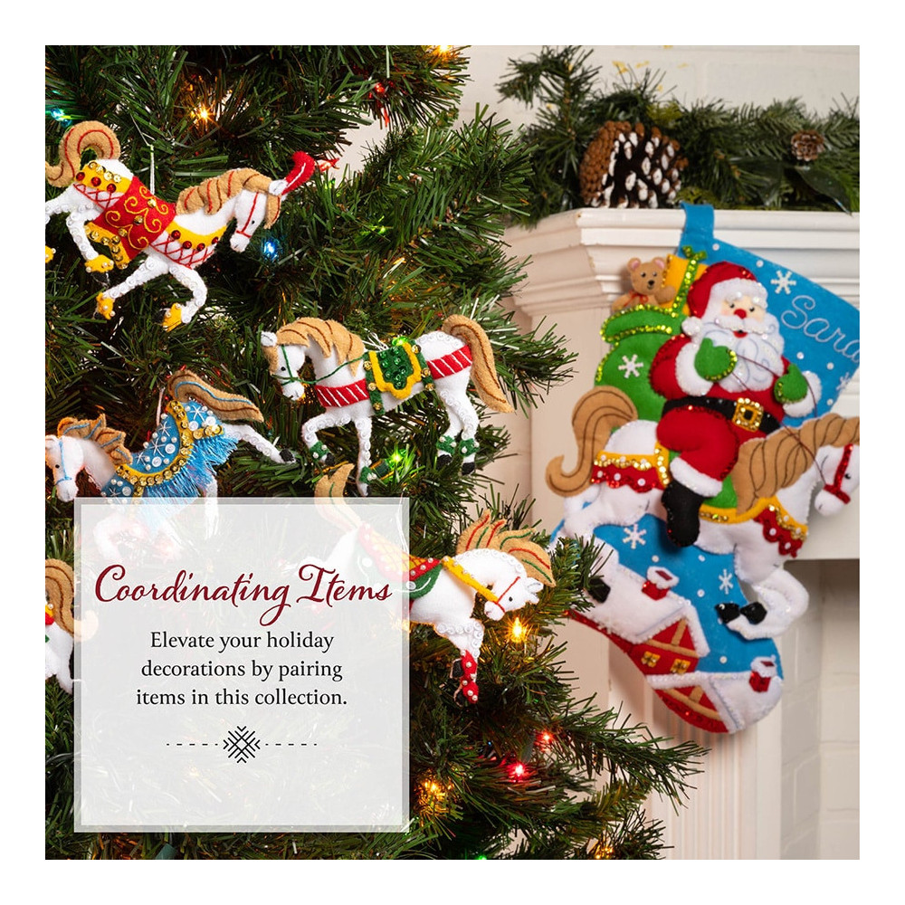 Набор для фетровой аппликации Bucilla - Stocking Kits - Seasonal - Felt - Holiday Horse Ride 89589E