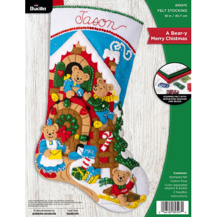 Набір для фетрової аплікації A Bear-y Merry Christmas Bucilla 89597E