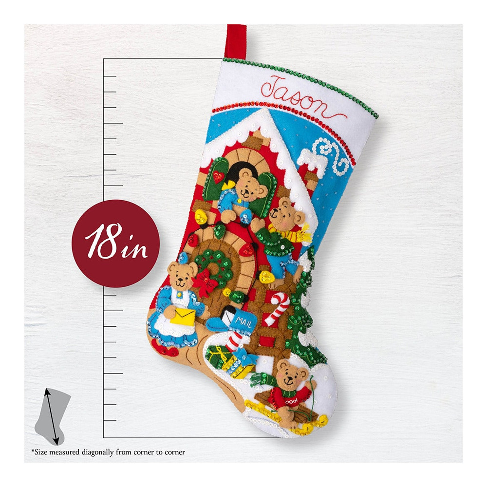 Bucilla ® Seasonal - Felt - Stocking Kits - A Bear-y Merry Christmas 89597E
