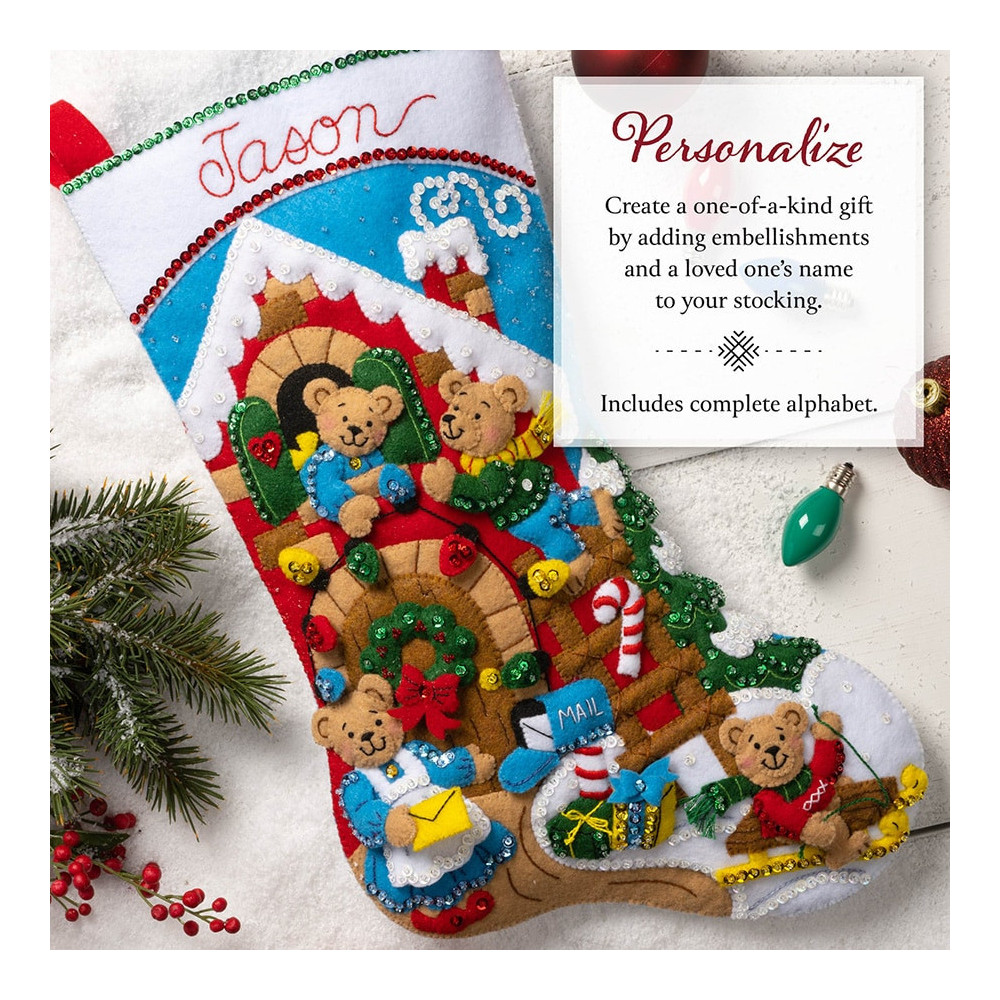 Набір для фетрової аплікації A Bear-y Merry Christmas Bucilla 89597E