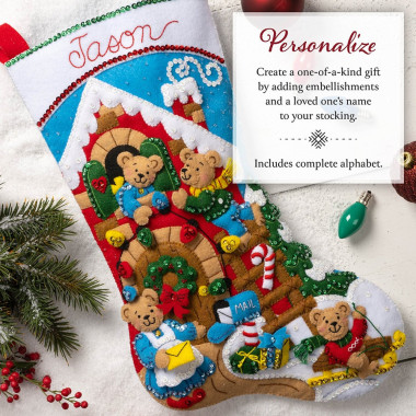 Bucilla ® Seasonal - Felt - Stocking Kits - A Bear-y Merry Christmas 89597E