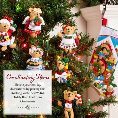 Bucilla ® Seasonal - Felt - Stocking Kits - A Bear-y Merry Christmas 89597E