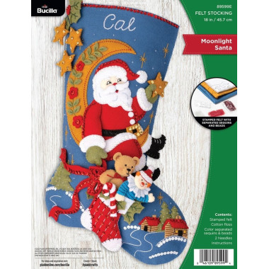 Bucilla ® Seasonal - Felt - Stocking Kits - Moonlight Santa - 89599E