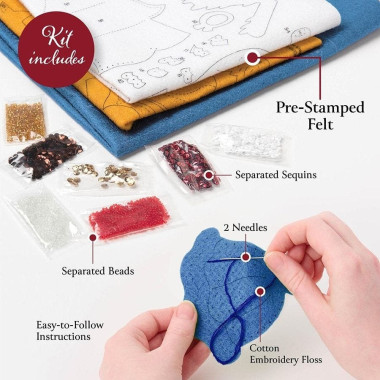 Bucilla ® Seasonal - Felt - Stocking Kits - Moonlight Santa - 89599E