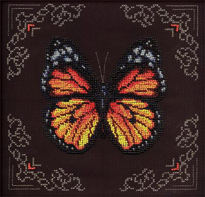 Рыжая бабочка, набор для вышивки Кларт, 8-113