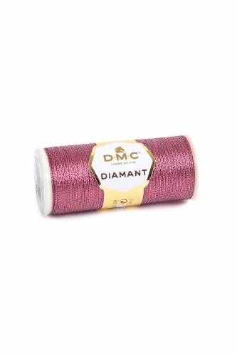 D316 нитка металік DMC Diamant, рожева фото 2