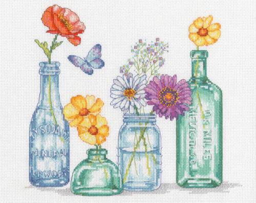 Набор для вышивания Банки с полевыми цветами Wildflower Jars Dimensions 70-35397