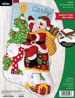 Набір для фетрової аплікації Santa's Polar Bear Ride Bucilla 89596E