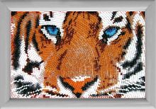 Тканина з малюнком для вишивки бісером Очі тигра, Butterfly 945