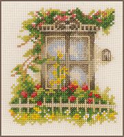 Window & flowers (Окно с цветами), набор для вышивания крестом, Lanarte PN-0162523