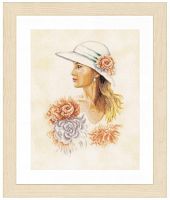 Lady with hat (Дама в шляпке), набор для вышивания крестом, Lanarte PN-0162297