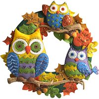 Набір для фетрової аплікації Owl Wreath Bucilla 86562