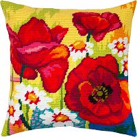 Набор для вышивки подушки полукрестом Натюрморт с цветами Чарівниця V-323