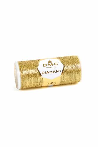D3821 нитка металік DMC Diamant, світле золото фото 2