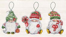 Набір для вишивки хрестиком Різдвяні гноми, Luca-S JK030
