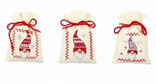 Набір мішечків Christmas gnomes (Різдвяні гноми), набір для вишивання хрестом, Vervaco, PN-0155951