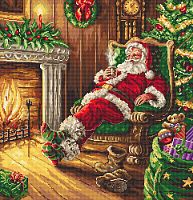 Набір для вишивки хрестиком Santa's rest by the chimney Letistitch L8052