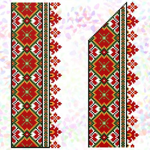 Водорастворимый флизелин с рисунком Гуцульский орнамент Confetti К-269