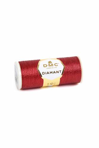 D321 нитка металік DMC Diamant, червона фото 2