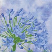 Салфетка 33*33 см Голубой цветок, Katrin