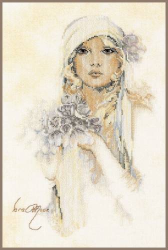 Sara Moon Lilac Flower (Девушка с сиренью), набор для вышивки крестом, Lanarte PN-0008013