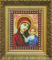 Набір для вишивання бісером Ікона Божої Матері Казанська Чарівна мить Б-035