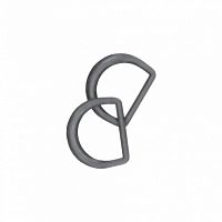 Кольца для сумок D-образные, D Rings 3/4" Black Nickel, Clover 6181