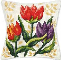 Набор для вышивки подушки Три тюльпана Orchidea 9290