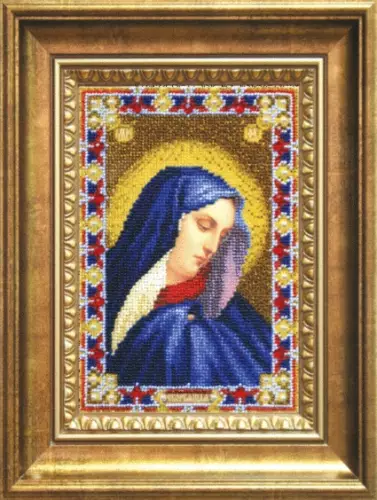 Набір для вишивання бісером Ікона Божої Матері "Скорботна" Чарівна мить Б-1205