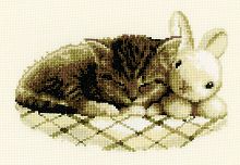 Набір для вишивки хрестом, Sleeping Kitten, Vervaco, PN-0148754